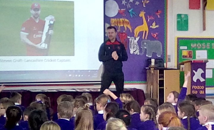 Image of Lancashire County Cricket Captain Visit